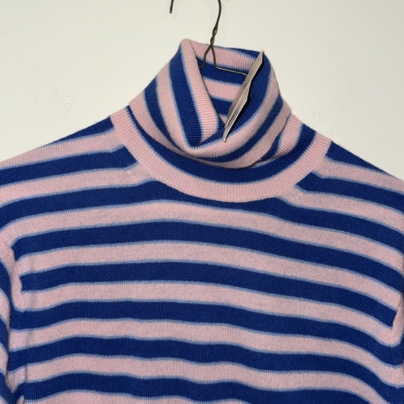 Uniqlo X Marni Pink and Blue stripe cashmere Turtleneck Sweater XS new tags - Picture 4 of 7